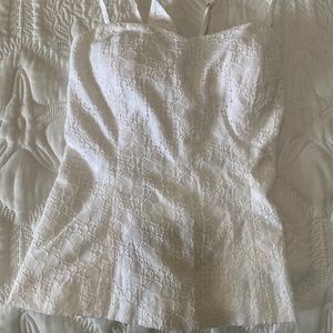 Lilly Pulitzer McCallum Top, White Daisy Eyelet